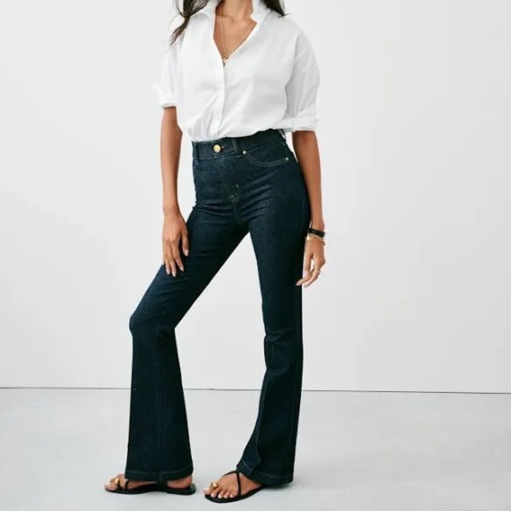 Spanx SpanxShape EveryWear Flare Jeans in Raw Indigo
